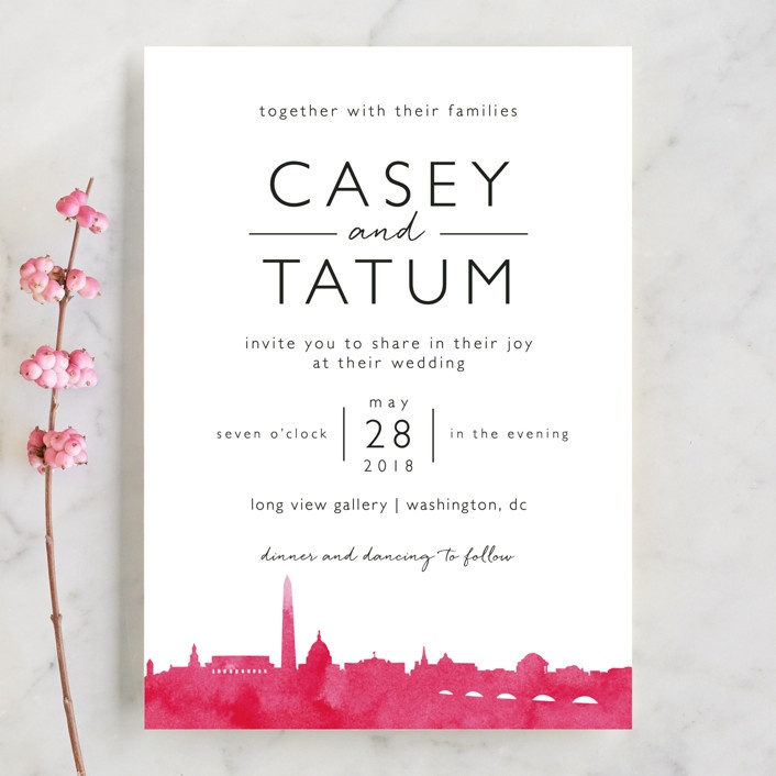 Washington DC inspired wedding invitations