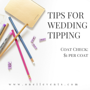 Wedding tipping - coat check
