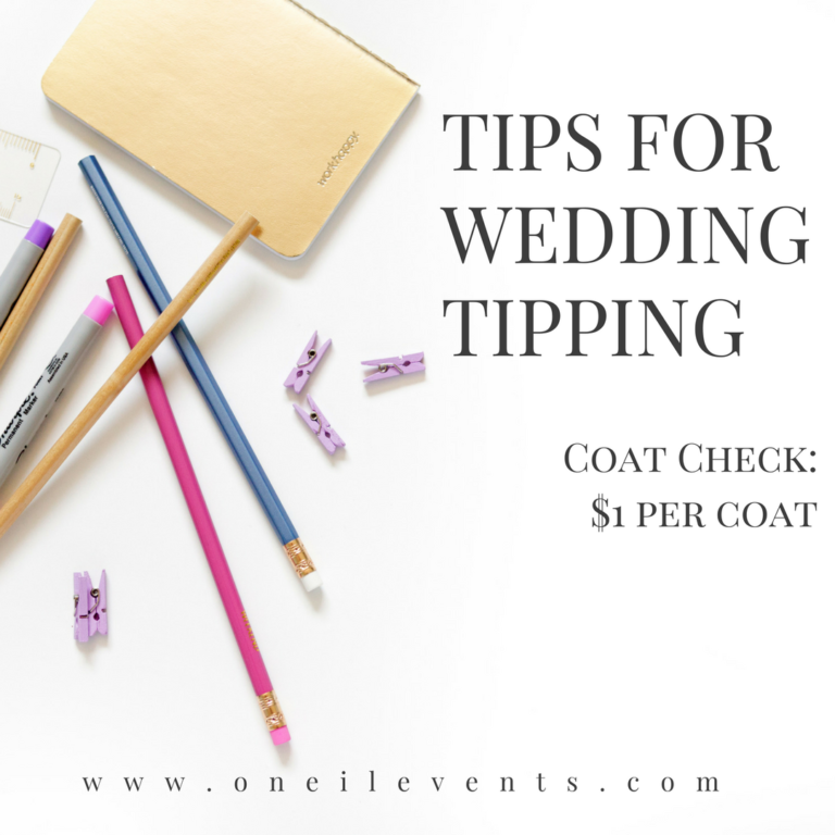 TIPPING WEDDING VENDORS O'Neil Events
