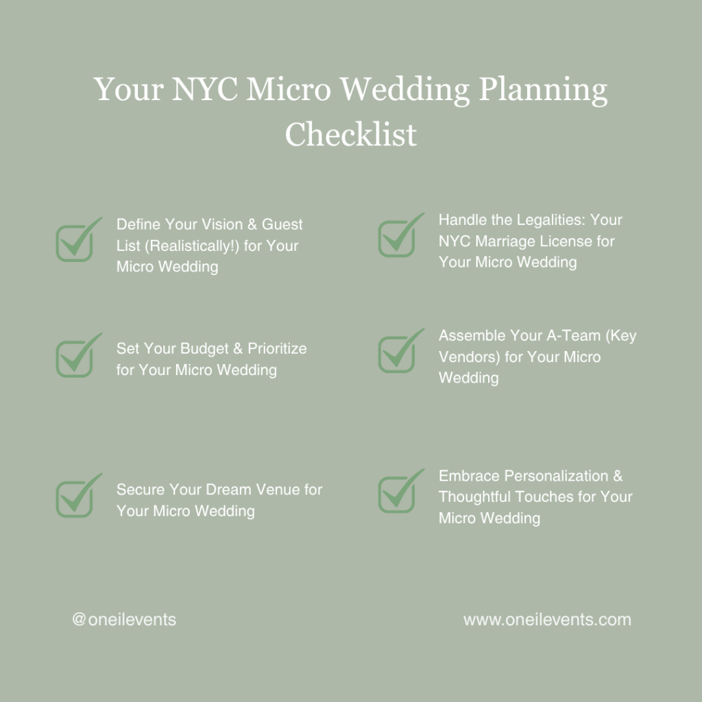 Micro wedding planning checklist