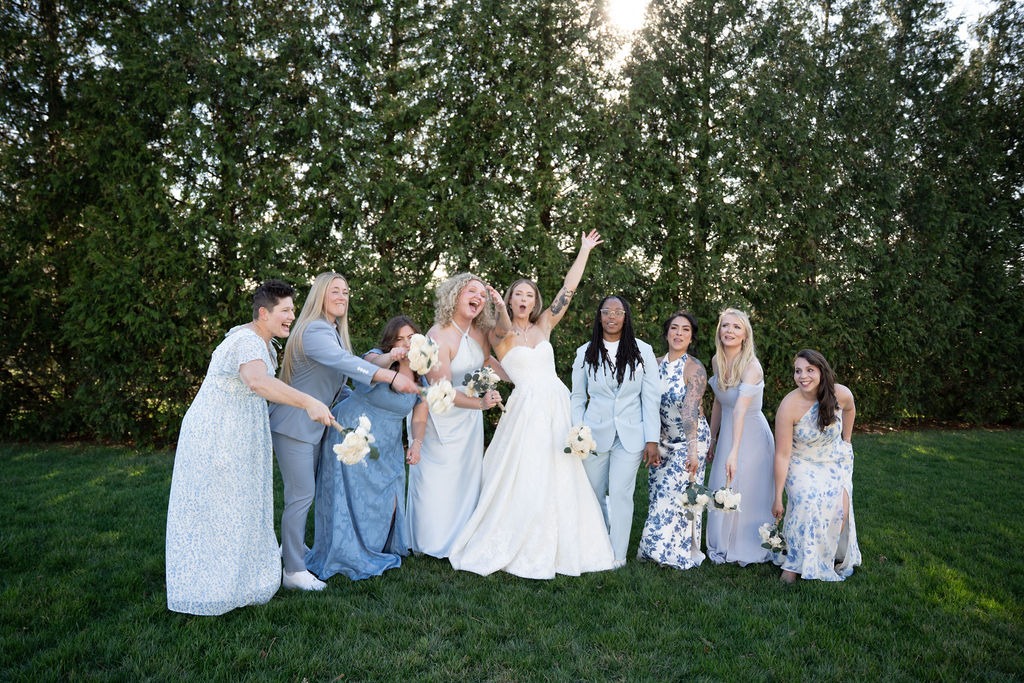 Aimee and Alexis celebrated their spring wedding at Shadow Creek in Purcellville, Virginia